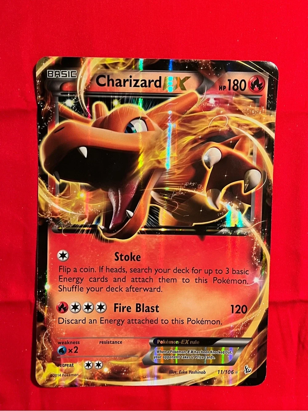 JUMBO Charizard EX 11/106 FLASHFIRE Holo OVERSIZED Pokemon Card 2014